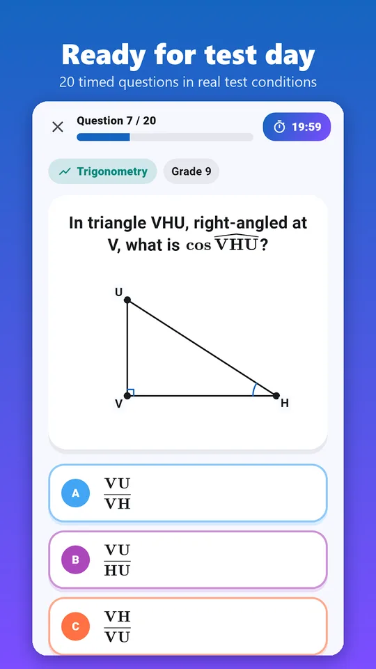 Screenshot of Maths automatismes on an Android phone (5)