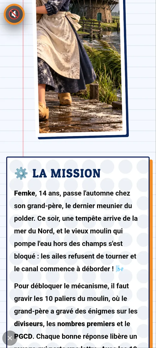 Capture d'écran de Maths Escape, escape game de maths, sur téléphone (2)