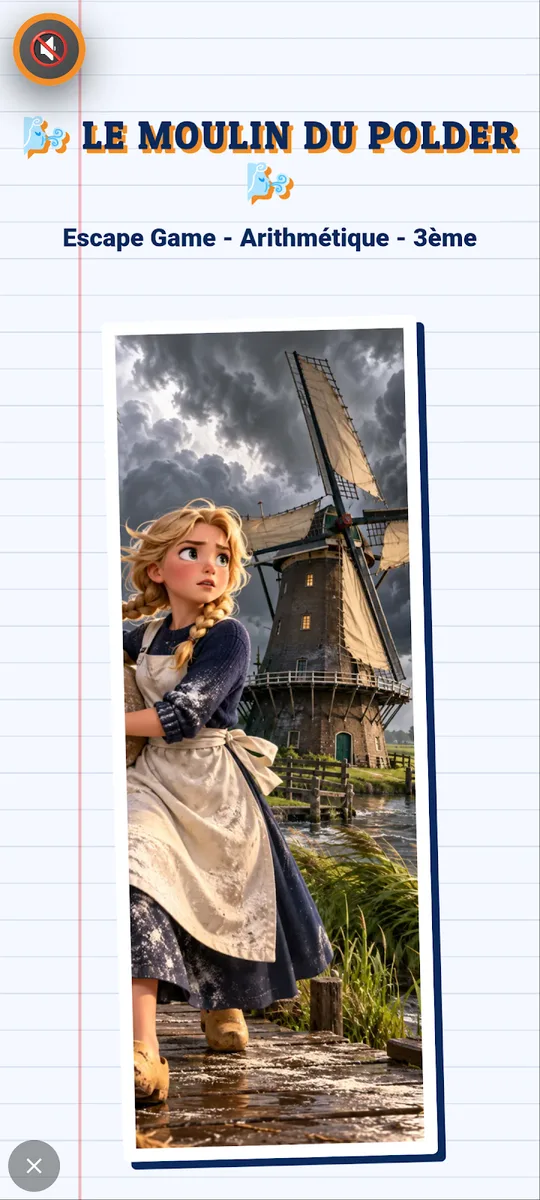 Capture d'écran de Maths Escape, escape game de maths, sur téléphone (3)