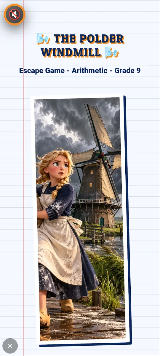 Screenshot of the Maths Escape game on an Android phone (3)