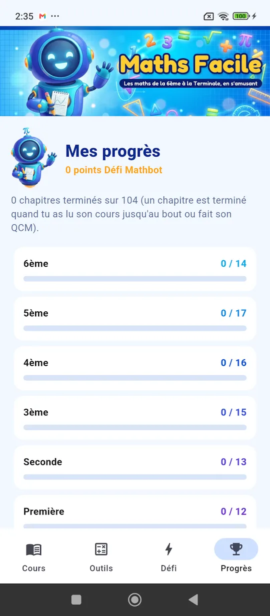 Capture d'écran de Maths Facile sur téléphone (3)