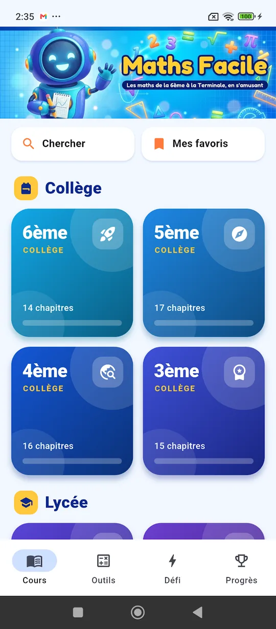 Capture d'écran de Maths Facile sur téléphone (7)