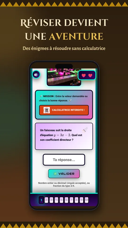 Capture d'écran de Maths Mystère, escape game de maths, sur téléphone (4)
