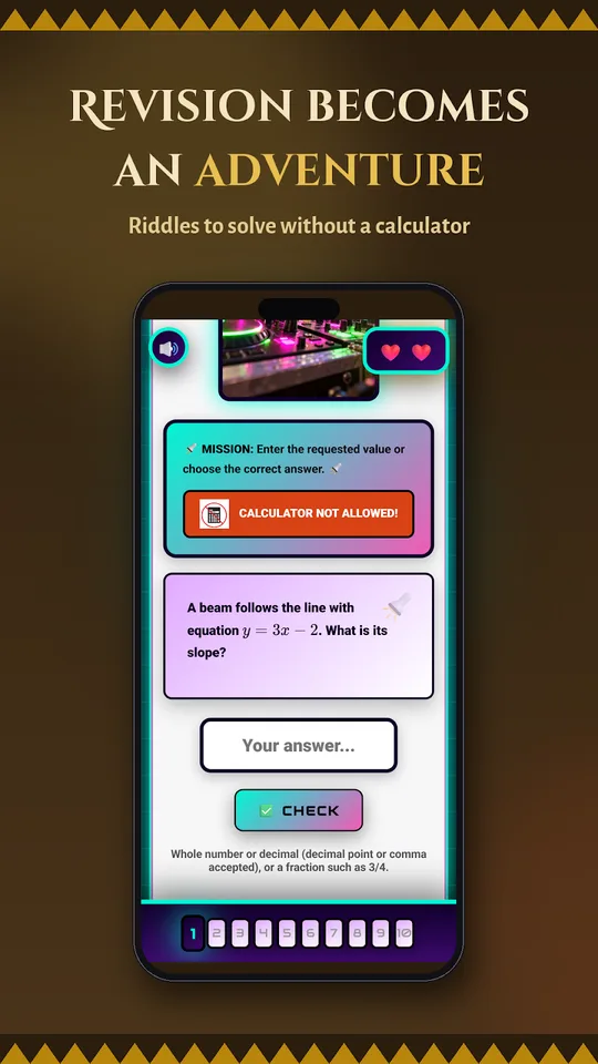 Screenshot of Maths Mystère escape game on an Android phone (4)