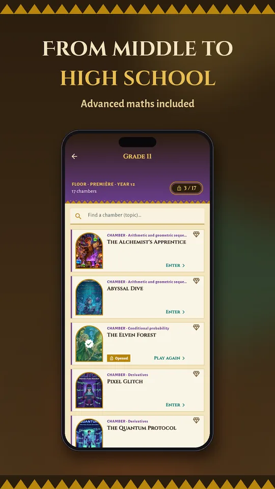 Screenshot of Maths Mystère escape game on an Android phone (6)