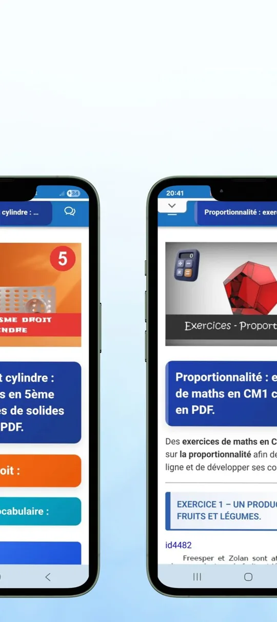 Capture d'écran de l'application Maths PDF, cours de maths, sur téléphone (3)