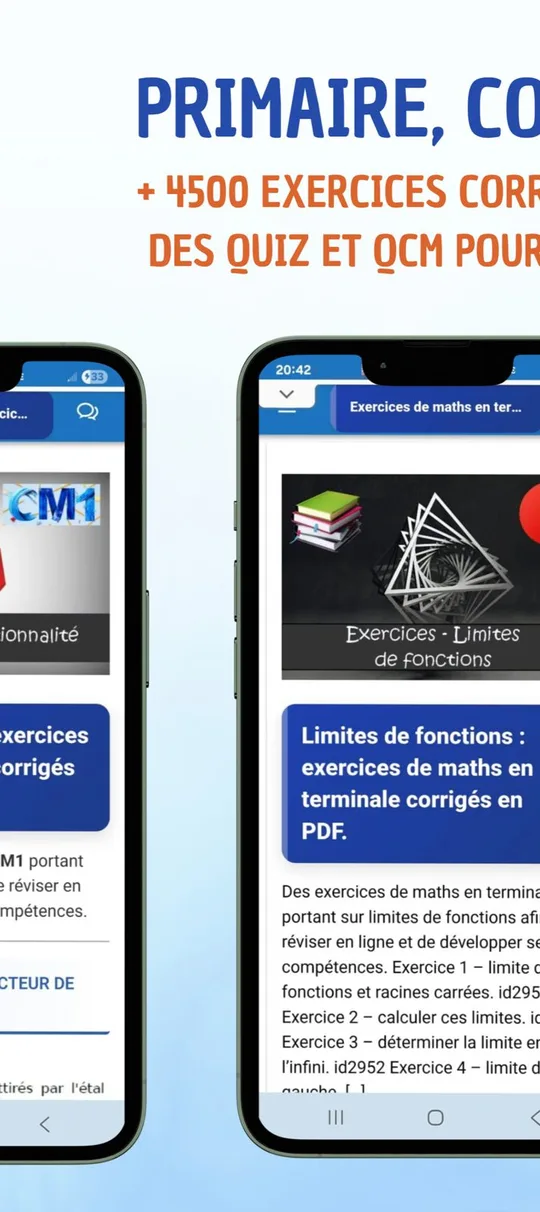 Capture d'écran de l'application Maths PDF, cours de maths, sur téléphone (4)