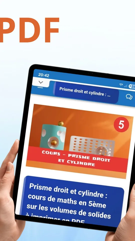Capture d'écran de l'application Maths PDF, cours de maths, sur téléphone (7)
