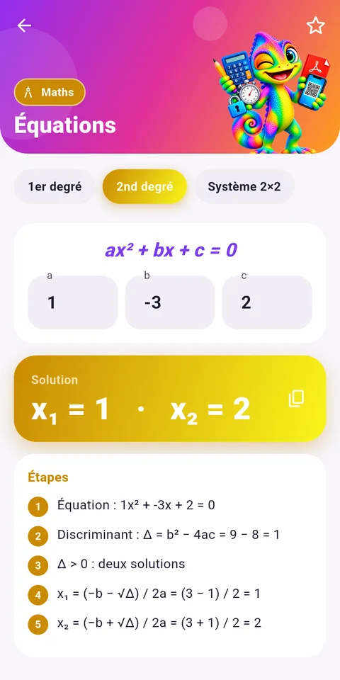 Capture d'écran d'Outilix, boîte à outils pour les devoirs, sur téléphone (4)