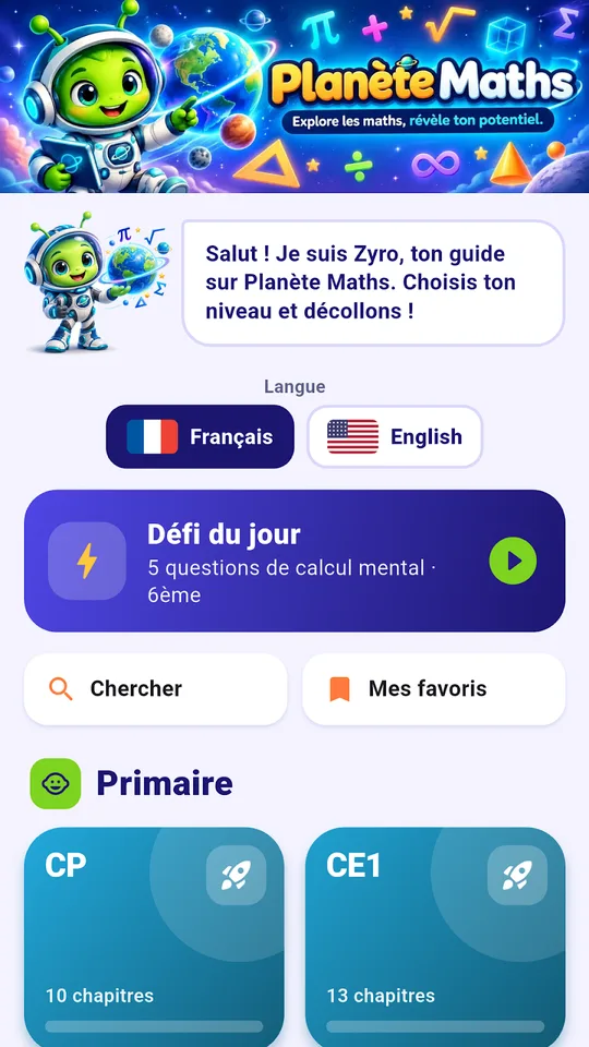 Capture d'écran de Planète Maths sur tablette (3)