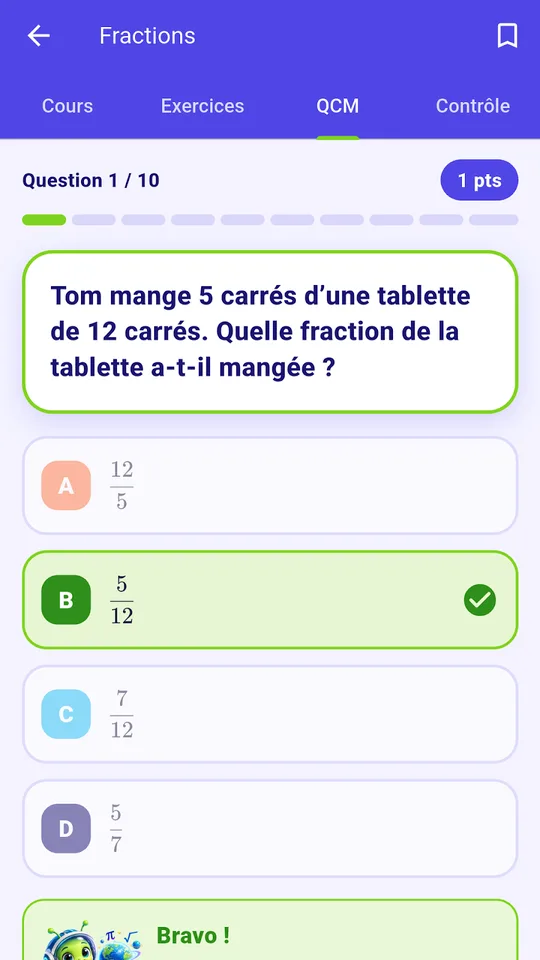 Capture d'écran de Planète Maths sur tablette (6)