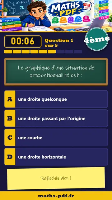 Vidéos QCM maths 4ème : Proportionnalité et pourcentages, partie 1